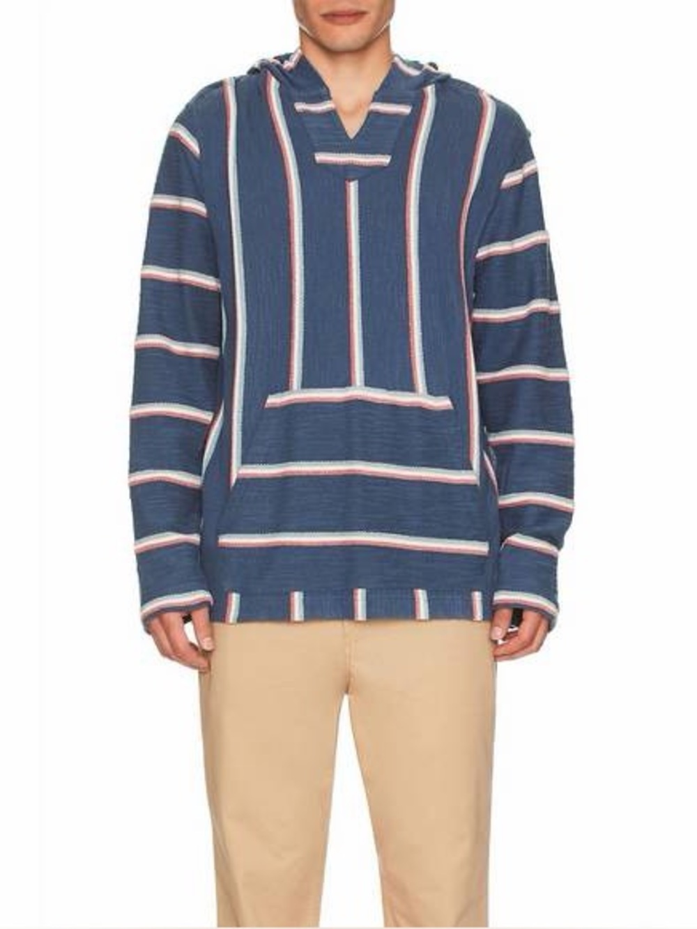 Faherty Biarritz Hoodie in Horizon Summer Stripe, Size XL